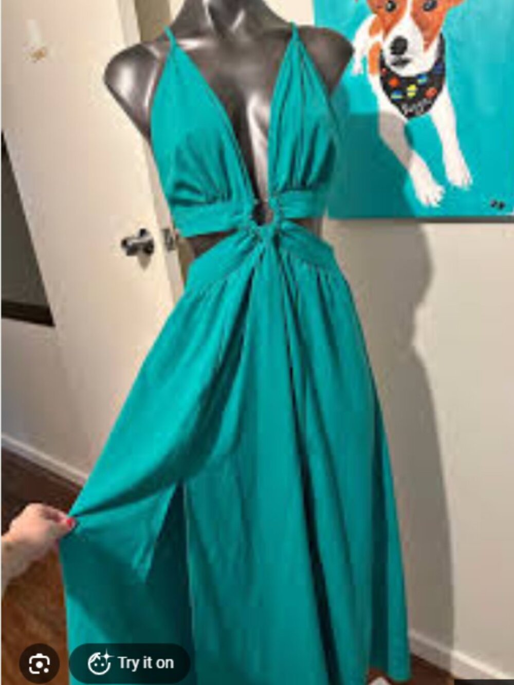 Shein maxi dress with plunging neckline